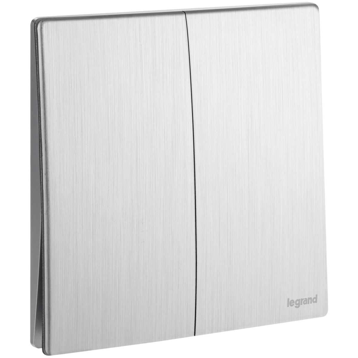 Legrand Mallia Senses 拉絲鋁雙位雙控開關掣 2810 03 BA